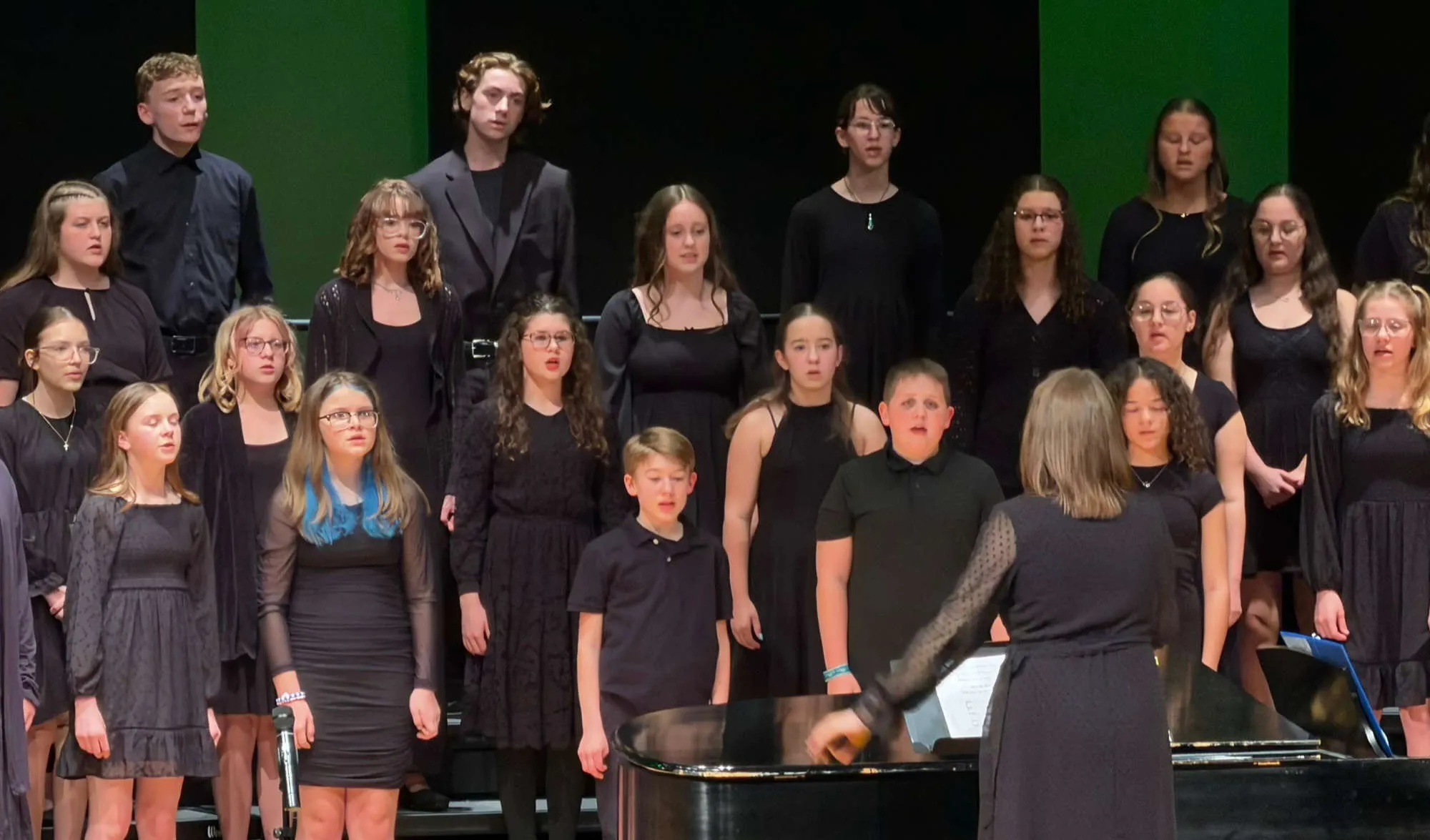 South Adams band students playing together in concert